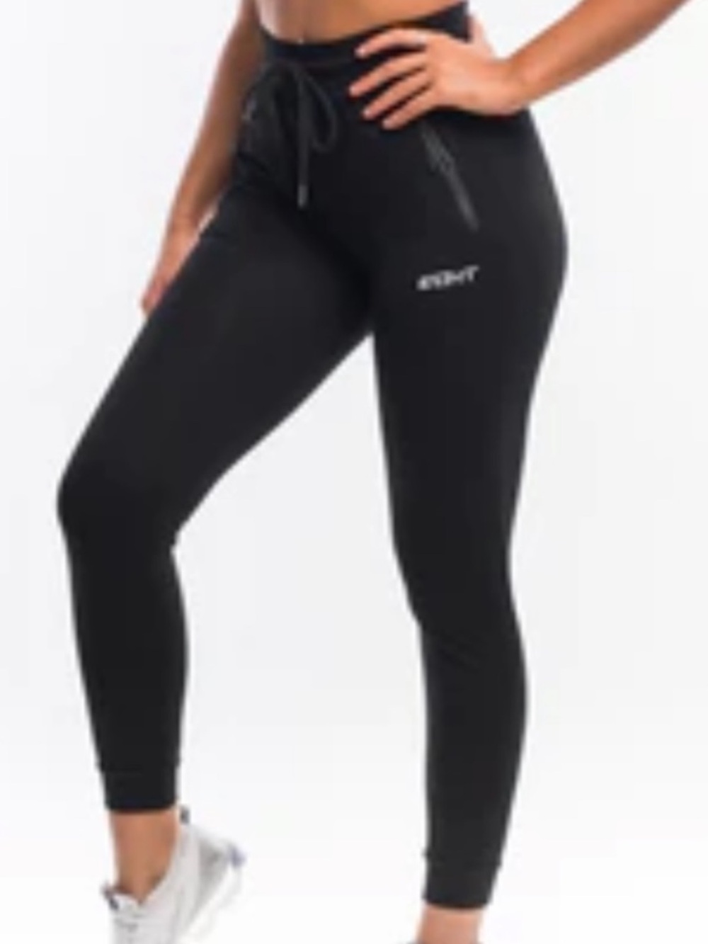 NWOT ECHT Black tapered joggers size L